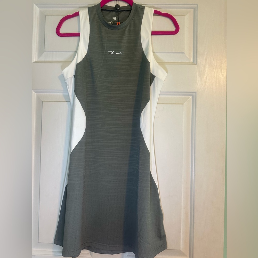 Women's Gray and White Mini Dress